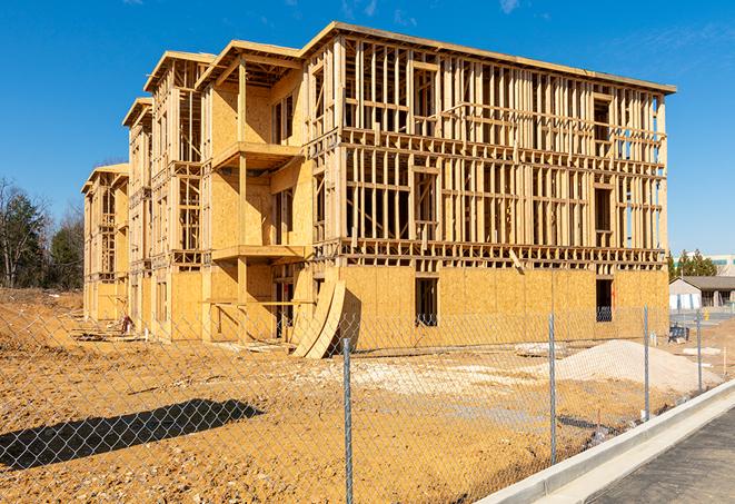 portable temporary chain link fence installations designed to secure construction zones in Cinnaminson